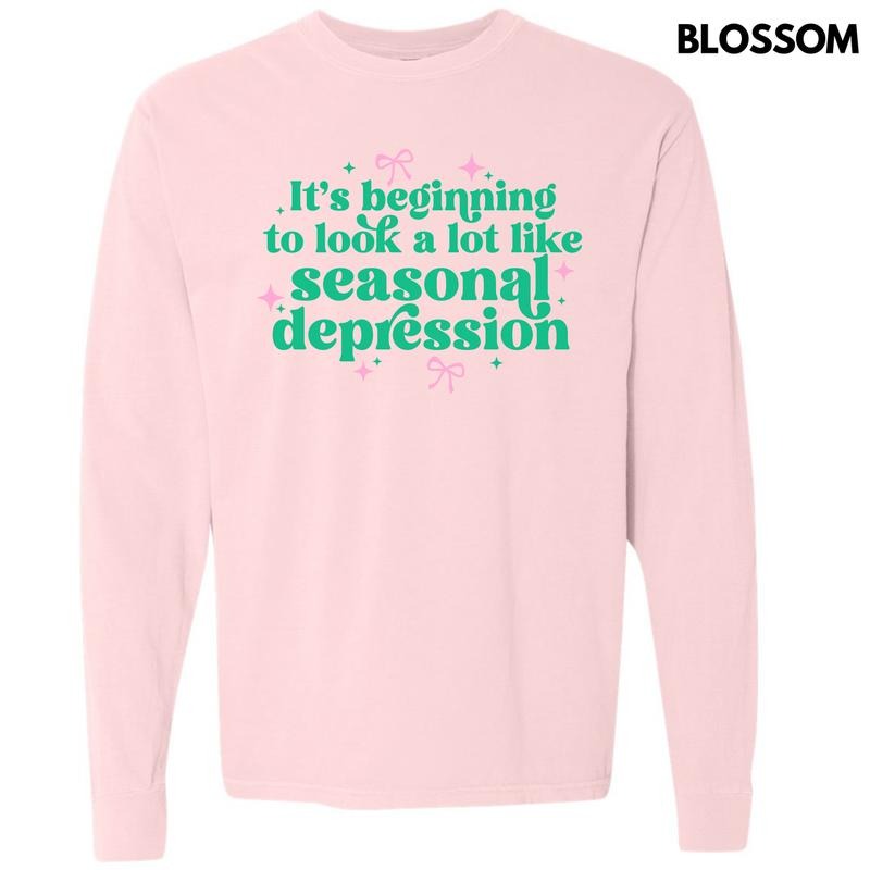 Seasonal Depression Long Sleeve Comfort Colors T-Shirt 'NLB' Hoodie, Sweatshirt | HypeCrazeTee.com