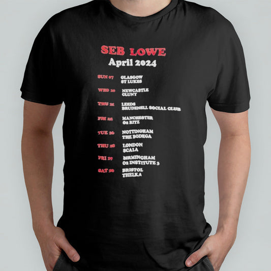 Seb Lowe April 2024 Tour T Shirts