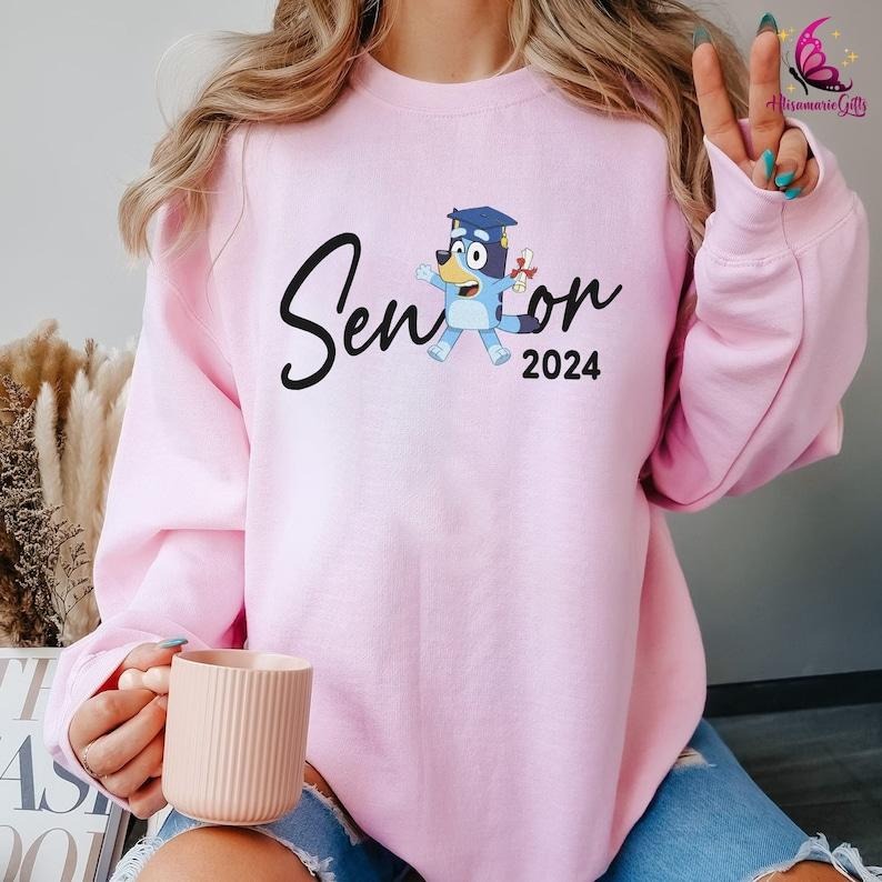 Senior 2024 Bluey Shirt | Bluey Friends Shirt | Bluey Graduation Sweatshirt | BlueyFamily Tshirt | Bluey Graduate Shirt |...