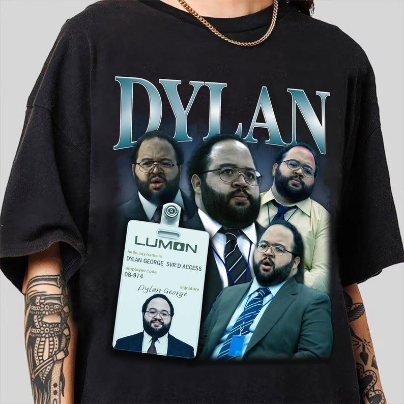 Severance Dylan G Shirt, Lumon Industries Macrodata Refinement Graphic Tee Hoodie, Sweatshirt | HypeCrazeTee.com
