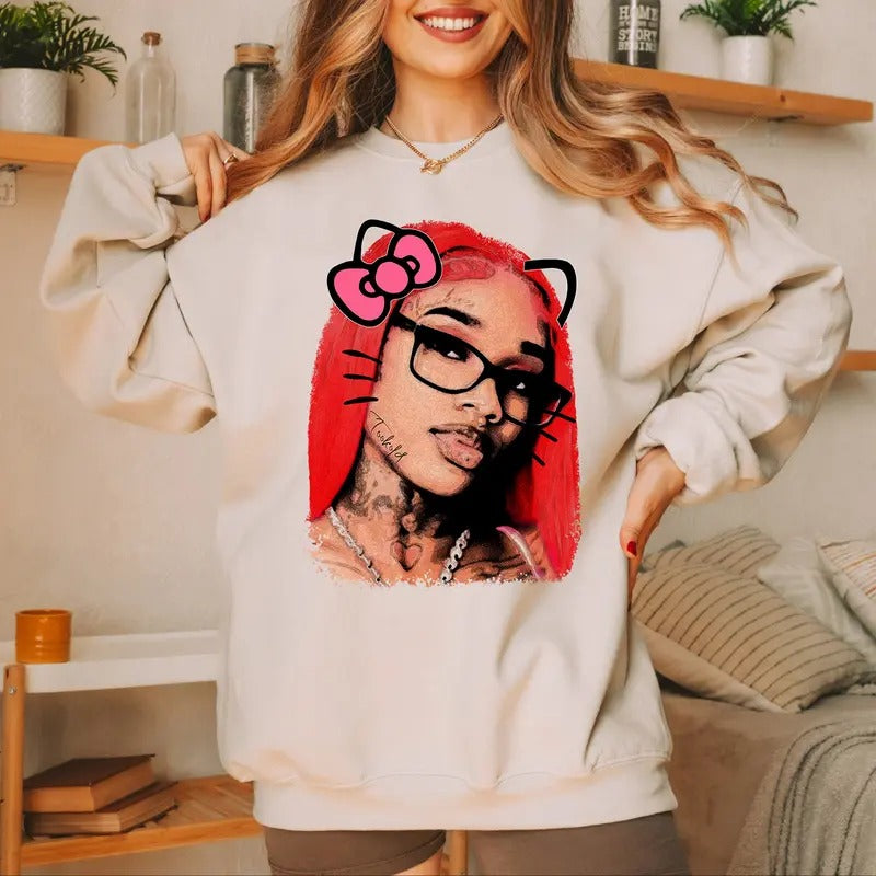 Sexxy Kitty Redd Rap Legend Sweatshirt - Iconic Big Face Design for Ultimate Street Style T-Shirts, Hoodie | HypeCrazeTee.com