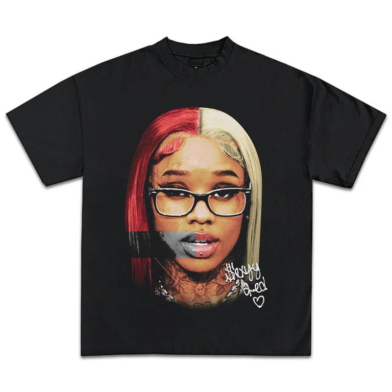 Sexyy Red T-Shirt Vintage Rapper Graphic Tee Shirt Rap Hip Hop Shirt for Men Women Streetwear Hoodie, Sweatshirt