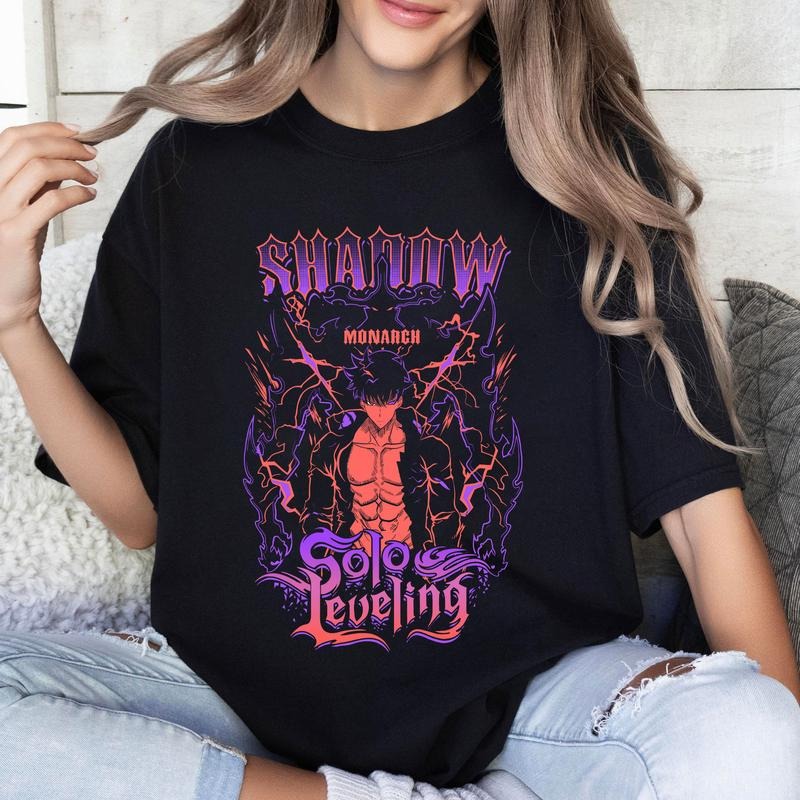 Shadow Solo Leveling Tshirt Crewneck Hoodie Comfort Cotton Sweatshirt | HypeCrazeTee.com