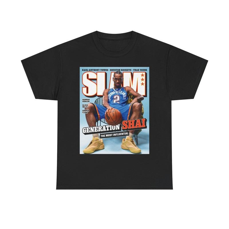 Shai Gilgeous-Alexander Oklahoma City Slam Cover Tee T-Shirt, Gift For Fan Hoodie, Sweatshirt | HypeCrazeTee.com