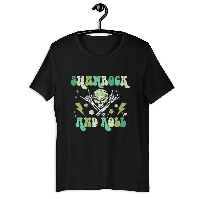 Shamrock And Roll Shirt, St Patrick's Day Shirt, St Patricks Day Tee, Patrick's Day Shirt, Saint Patricks Day Shirt,...