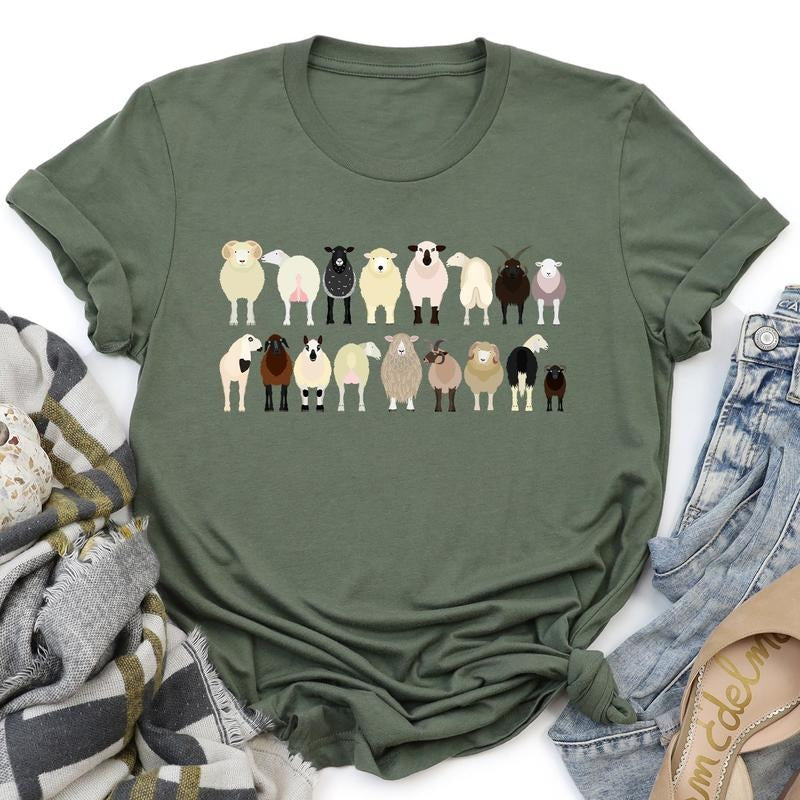 Sheep Lovers Super Soft Tees, Farm Animal Shirts, Illustration, Breeds Hoodie, Sweatshirt | HypeCrazeTee.com