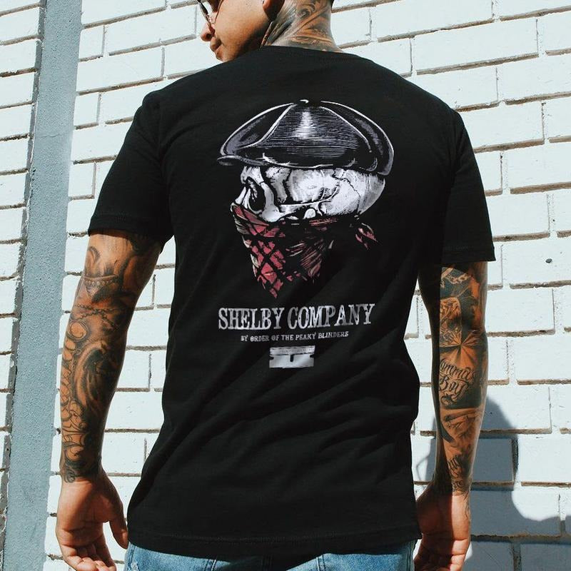 Shelby Company By Order Of The Peaky Blinders Skull Print Men's T-shirt Hoodie, Sweatshirt | HypeCrazeTee.com
