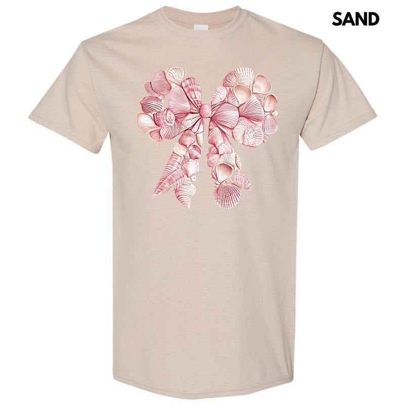 Shell Coquette Bow Gildan Short Sleeve T-Shirt Hoodie, Sweatshirt | HypeCrazeTee.com