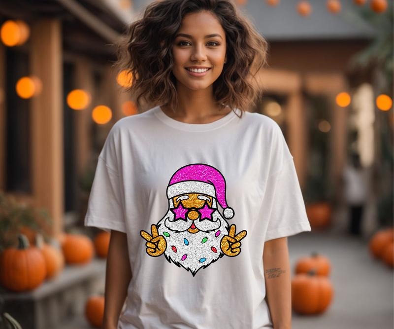Shimmer Santa Tee Shirt