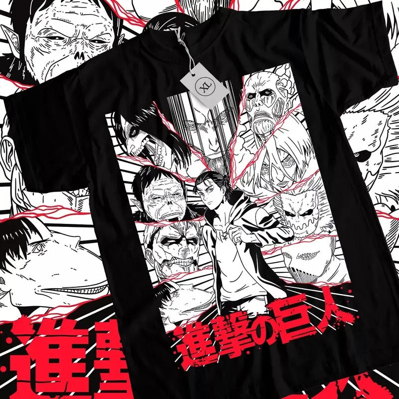 Shingeki No Kyojin T-Shirt Attack on Titan Levi Shirt Anime Aot Manga All Size Unisex Tee Hoodie, Sweatshirt