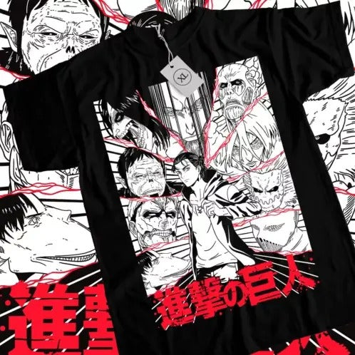 Shingeki No Kyojin T-Shirt Attack on Titan Levi Shirt Anime Aot Manga All Size Hoodie, Sweatshirt | HypeCrazeTee.com