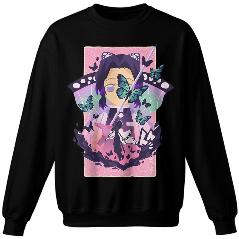 Shinobu Butterfly Classic T-Shirt, Fall T-Shirt, Cute Anime Tee,Cute Chibi Shirt, Anime Fans Tee, Anime Character Tee...