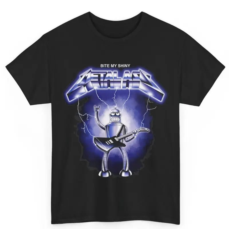 Shiny Metal Metallica Bender Futurama T-Shirt Hoodie, Sweatshirt | HypeCrazeTee.com