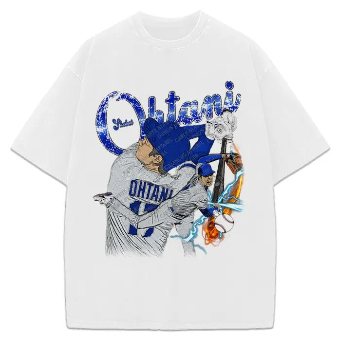 Shohei Ohtani Los Angeles Comic Style LA Baseball Custom Graphic T-Shirt Crewneck Cotton Menswear Top Hoodie, Sweatshirt
