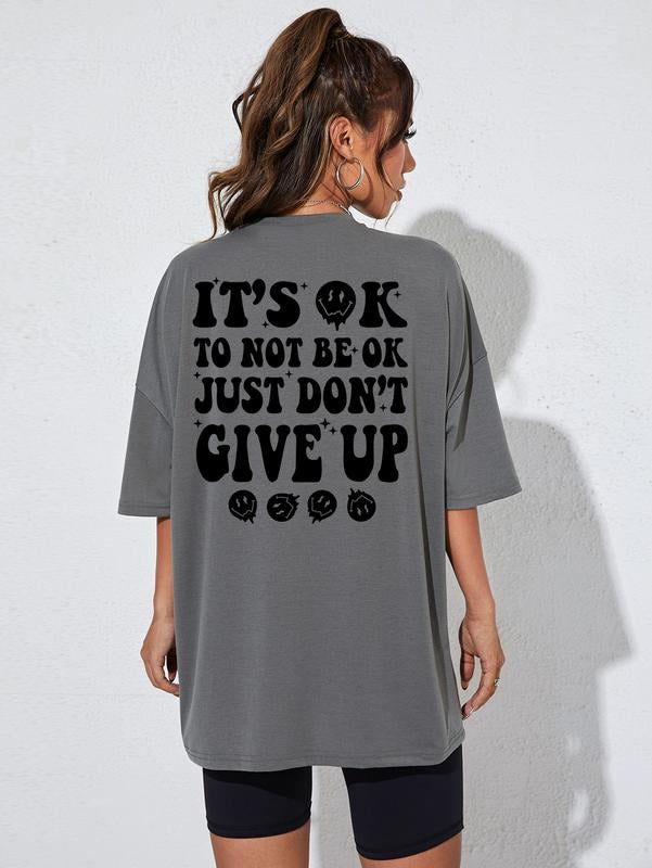 Short-Sleeve T Shirts Letter Print Oversized Top Graphic Tees Loose Casual Summer TopsY2Kstyle{n002}2 Hoodie, Sweatshirt