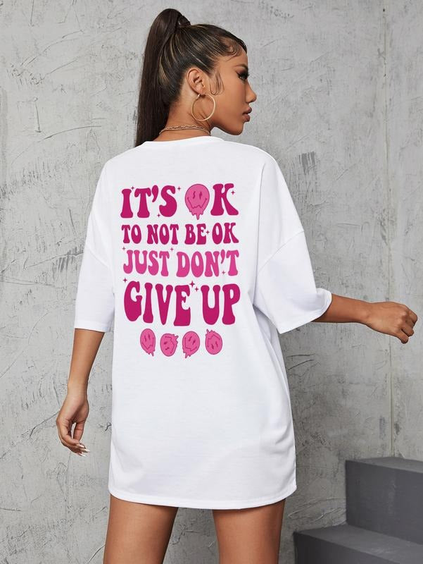 Short-Sleeve T Shirts Letter Print Oversized Top Graphic Tees Loose Casual Summer Topsstyle{n002}3 Hoodie, Sweatshirt