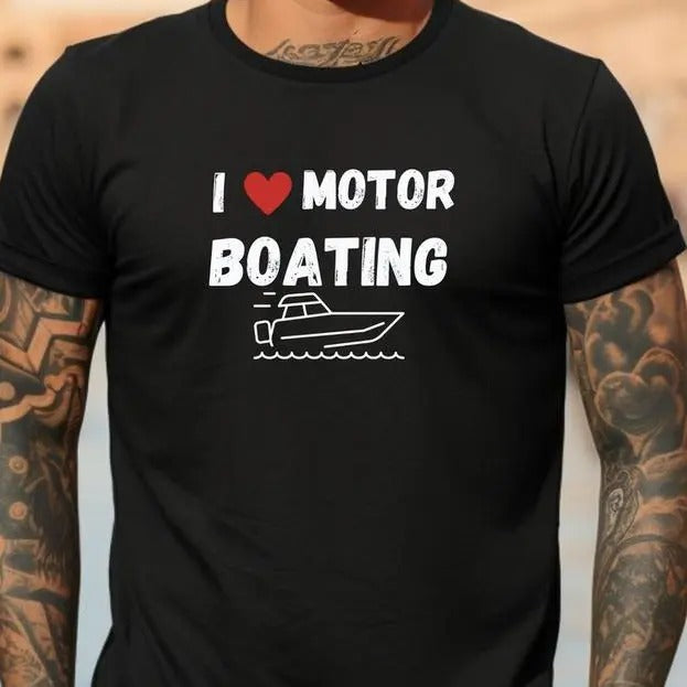 Short sleeve shirt, I LOVE MOTOR BOATING Hoodie, Sweatshirt | HypeCrazeTee.com