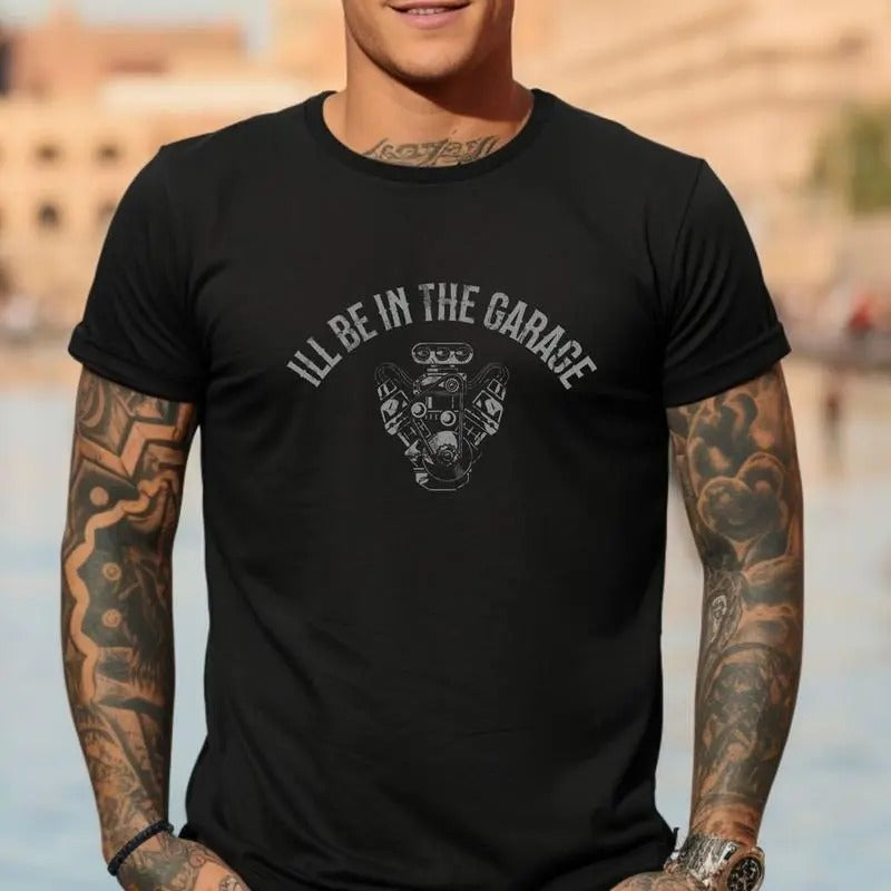 Short sleeve shirt, ILL BE IN THE GARAGE Hoodie, Sweatshirt | HypeCrazeTee.com