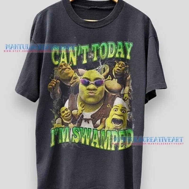 Shrek Funny Shirt Shrek Can't Today I'm Swamped Shirt, Meme funny Shirt Hoodie, Sweatshirt | HypeCrazeTee.com