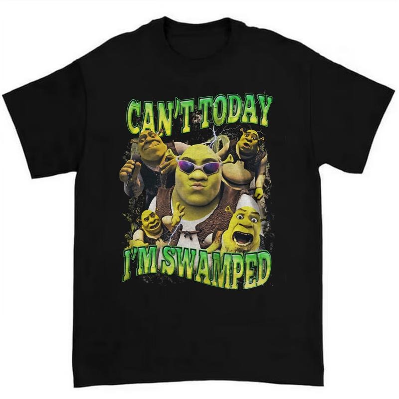 Shrekkk Funny Shirt Can't Today I'm Swamped Shirt Meme funny Hoodie, Sweatshirt | HypeCrazeTee.com