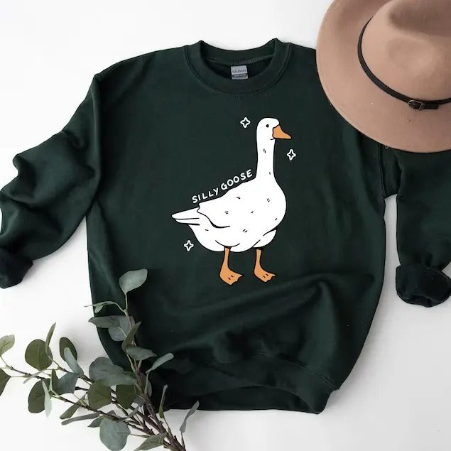 Silly Goose Crewneck Sweatshirt T-Shirts, Hoodie | HypeCrazeTee.com