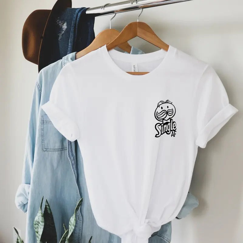 Single AF Tshirt Casual Comfortable Fabric Fit T-Shirt Top Hoodie, Sweatshirt | HypeCrazeTee.com