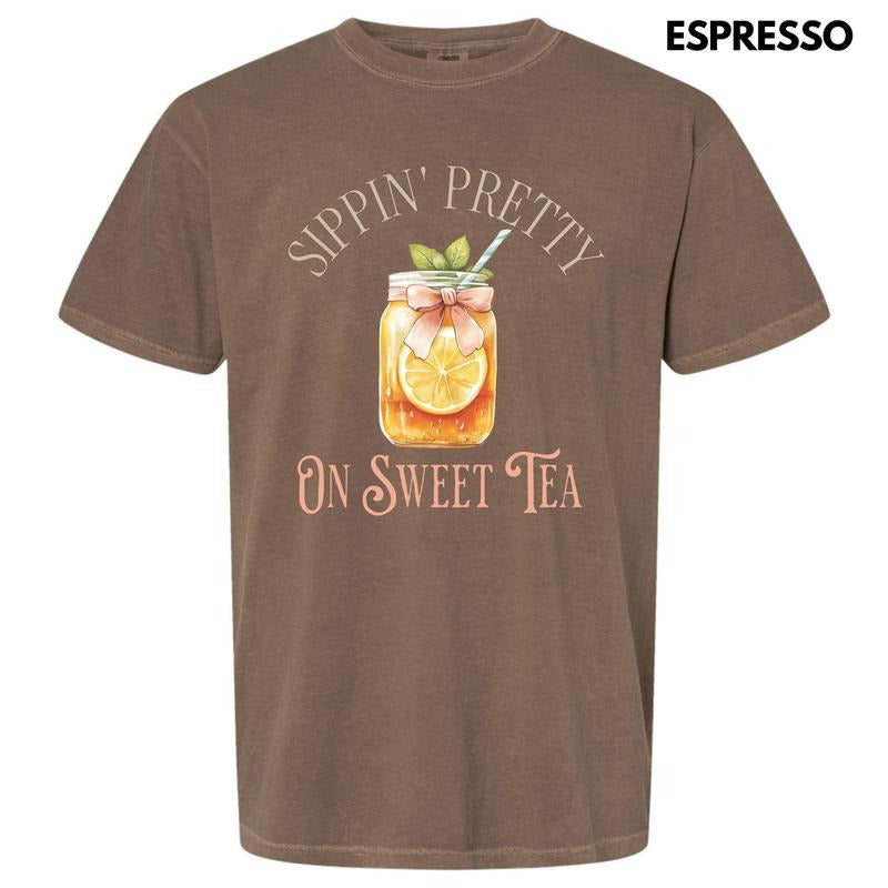 Sippin' Pretty Comfort Colors T-Shirt 'NLB' Hoodie, Sweatshirt | HypeCrazeTee.com