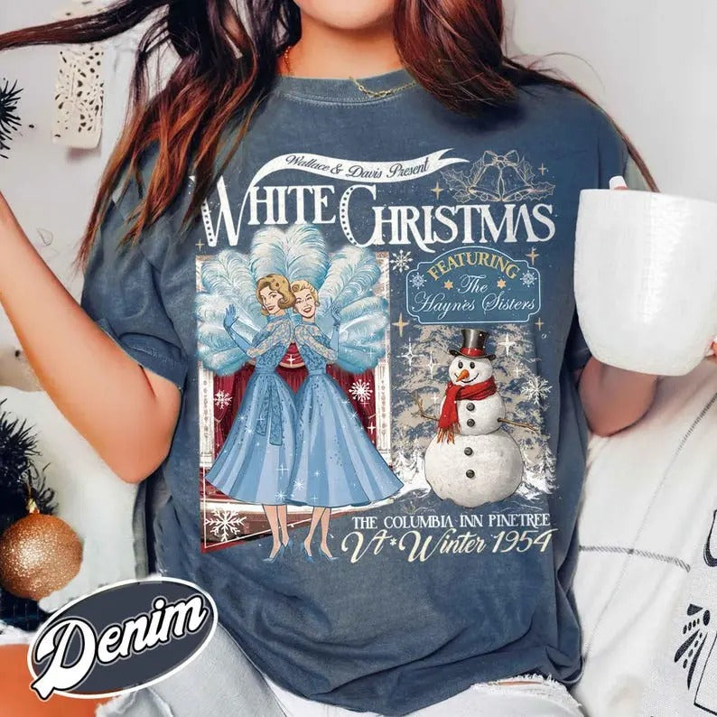 Sisters Sisters Christmas Song Shirt,White Christmas Movie Watching Shirt,Christmas Holiday Shirt,Wallace and Davis...