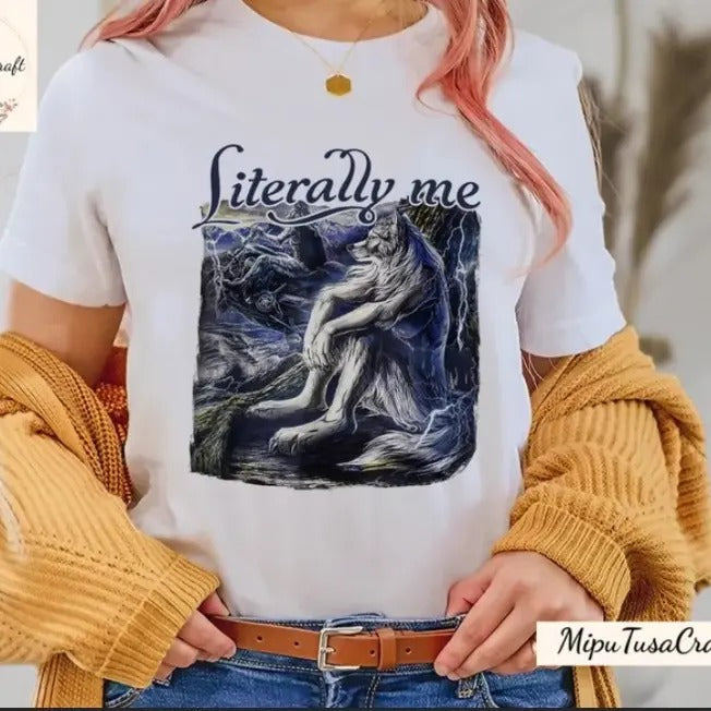 Sitting wolf shirt literally me alpha wolf funny meme Hoodie, Sweatshirt | HypeCrazeTee.com