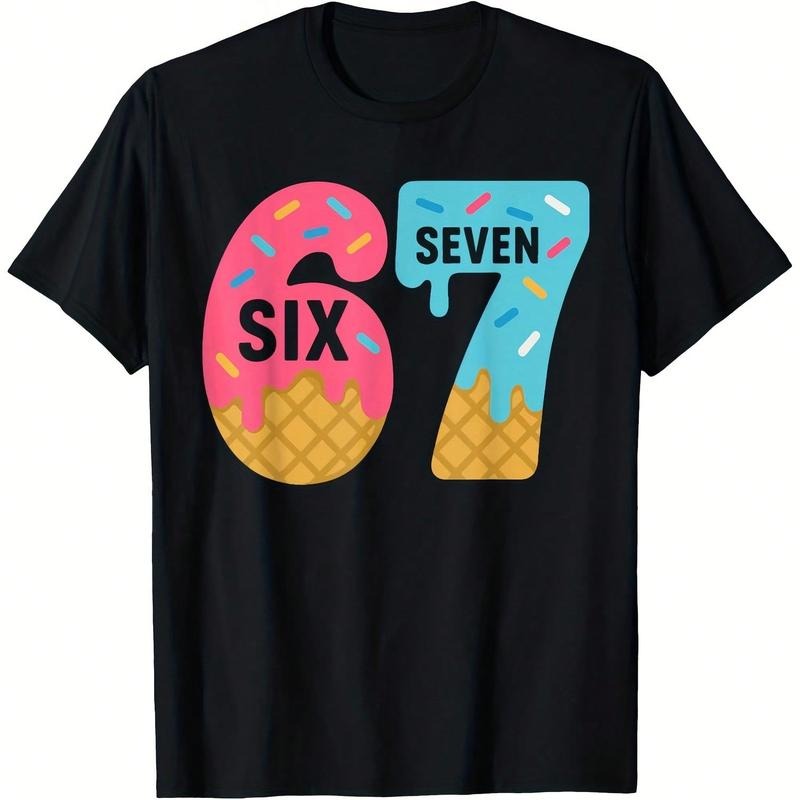Six Seven Ice Cream Drip Cool Meme 67 Funny Dripping T-Shirt Hoodie, Sweatshirt | HypeCrazeTee.com