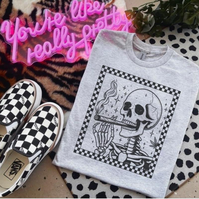 Skeleton Blunt Bleached Shirt Gildan T-Shirts, Hoodie, Sweatshirt
