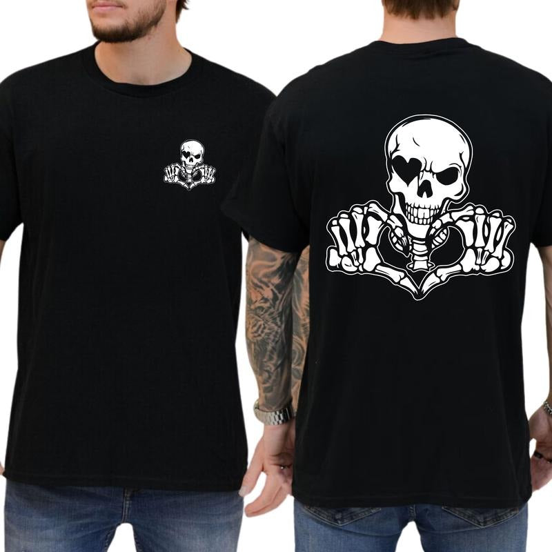 Skeleton Hands Heart Funny Skull Funny Love Him T-Shirts, Hoodie, Sweatshirt