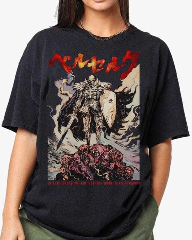 Skull Knight SK Warrior Anime Manga T-Shirt, Japanese Shirt, Cool Anime Gift, Graphic Tees Hoodie, Sweatshirt