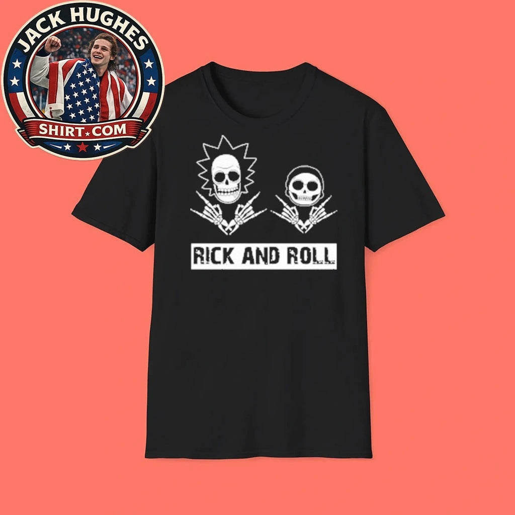 Skulls Rock And Roll Shirt Bold Graphic Style for Rock Culture T-Shirt