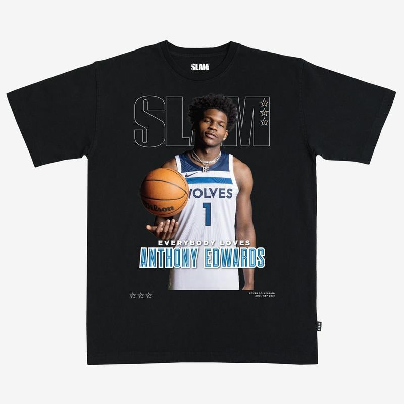 Slam Cover T-Shirt - Ant.hony Edw.ards (Slam 233) T-Shirt, 100% Cotton Unisex Shirt, Gift For Fan Hoodie, Sweatshirt