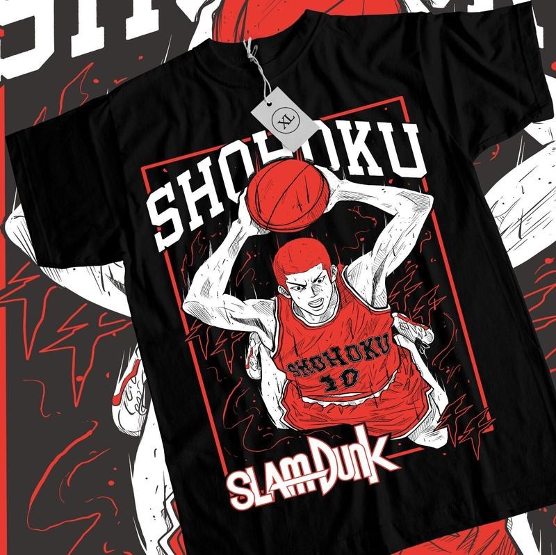 Slam Dunk T-Shirt S-4XL Hanamichi Basketball Anime Sport Manga shirt Tee Tshirt S-4XL Hoodie, Sweatshirt | HypeCrazeTee.com