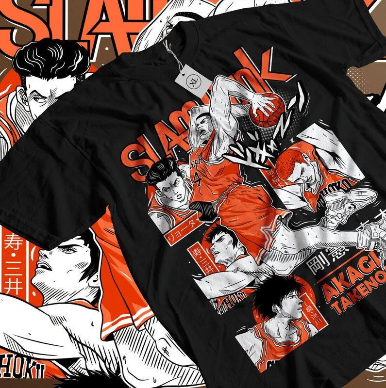 Slam Dunk T-Shirt S-4XL Slam Dunk Team Basketball Anime Sport Manga Shirt Tshirt S-4XL Hoodie, Sweatshirt | HypeCrazeTee.com