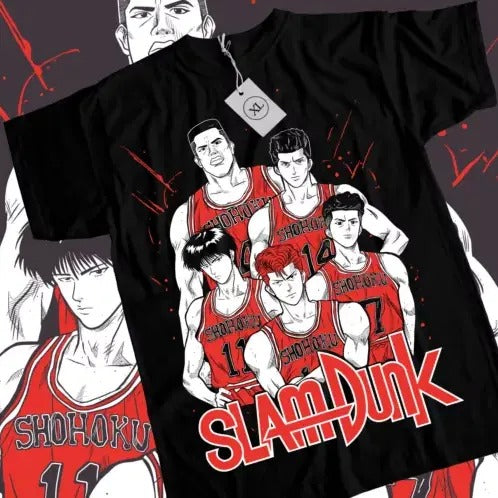 Slam Dunk Team T-Shirt Basketball For Anime Manga Black Tshirt Tee All Size Hoodie, Sweatshirt | HypeCrazeTee.com
