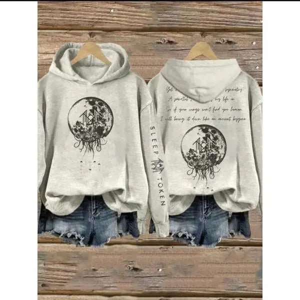 Sleep Token - Logo & Inscription On The Back Print Vintage Sweatshirt - Hoodie, Gift For Fan Sleeves With Designs T-Shirts