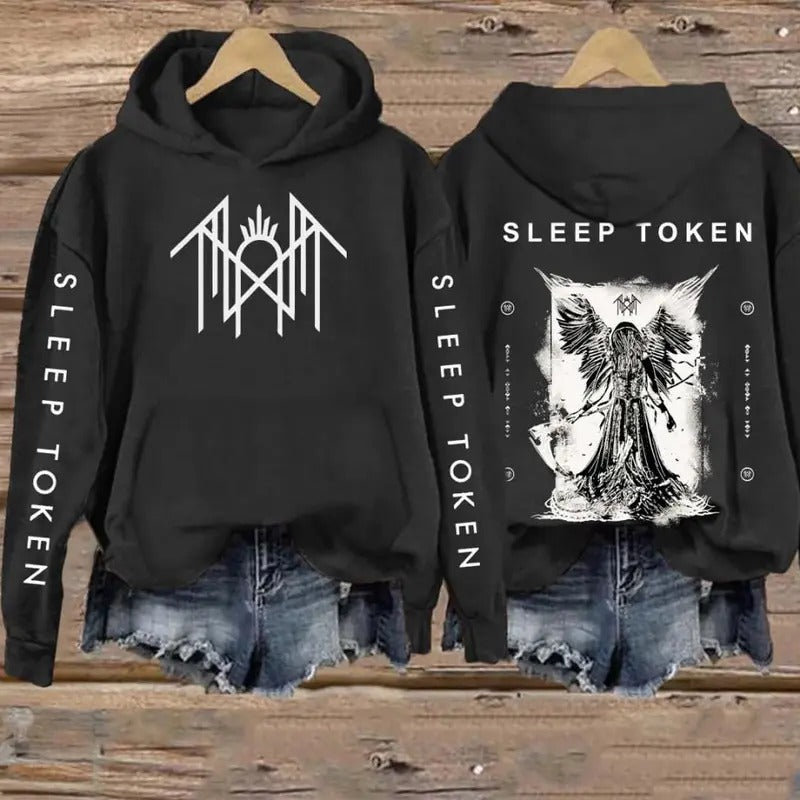 Sleep Token - Logo & Reaper Angle Print Vintage Sweatshirt - Hoodie, Gift For Fan Sleeves With Designs SLT20245 T-Shirts