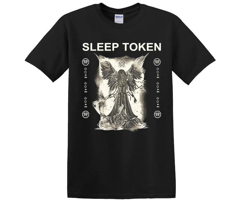 Sleep Token Band Unisex T-Shirt - Angel Wings Graphic Tee Black Hoodie, Sweatshirt | HypeCrazeTee.com