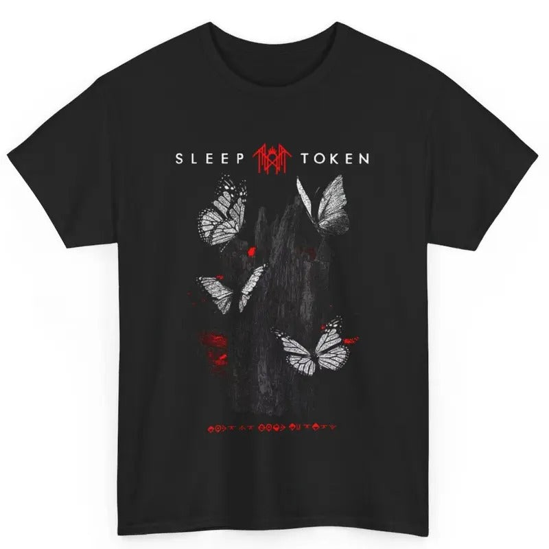 Sleep Token Butterflies Band Logo Cotton Medium Unisex T-Shirt Menswear Tshirt Hoodie, Sweatshirt | HypeCrazeTee.com