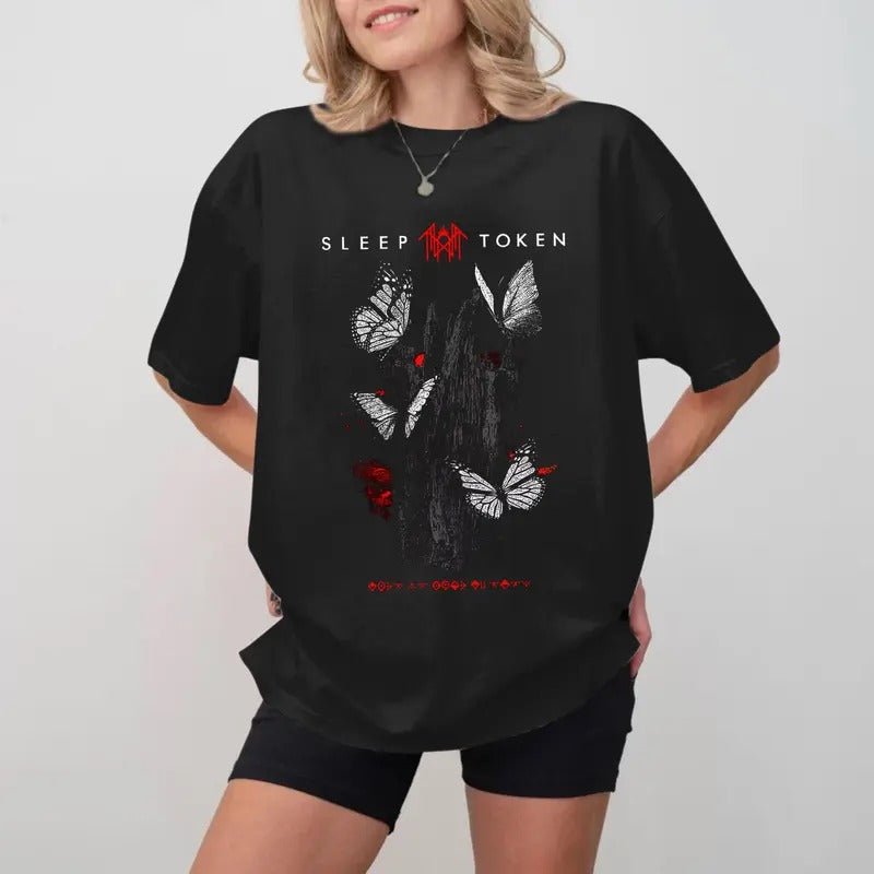 Sleep Token Butterflies Band Logo Fan Cotton T-Shirts, Hoodie, Sweatshirt