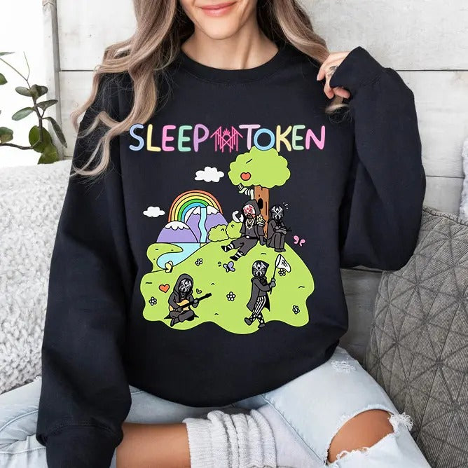 Sleep Token C0wboy Rider Sweatshirt Funny Vibes Cozy Crewneck Sweater T-Shirts, Hoodie | HypeCrazeTee.com