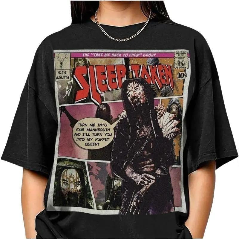 Sleep Token Comic 90s Shirt, Bootleg Metal Rock Band Retro Sleep Token's Tee, Gift for Men for Woman, Casual Top for...