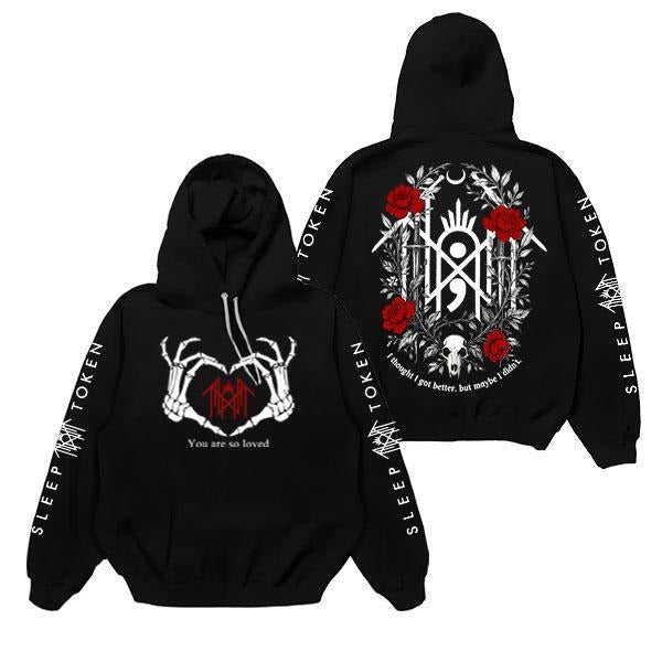 Sleep Token Flowers Red You are so loved Hoodie Sweatshirt,, Sleep Token Tour 2025 Tee, New Song Concert Tour, Gift for...