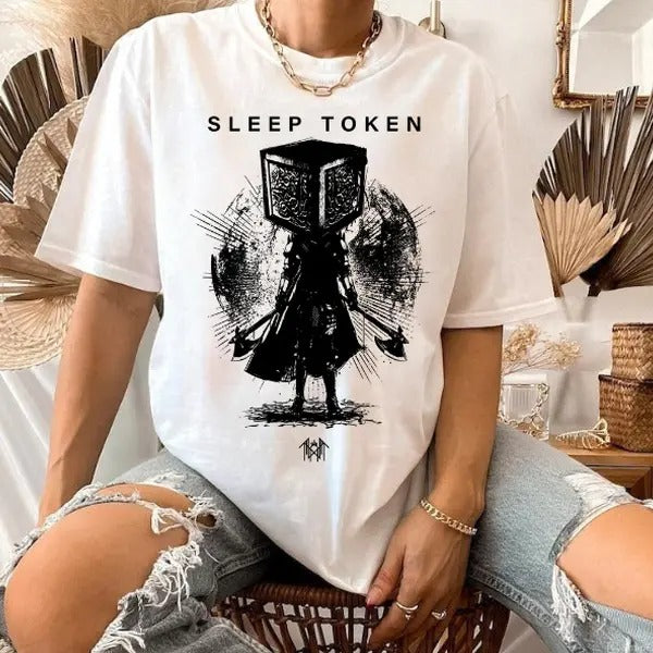 Sleep Token Granite T-Shirt Medium The Double Axes Bringer Unisex Tee Hoodie, Sweatshirt | HypeCrazeTee.com