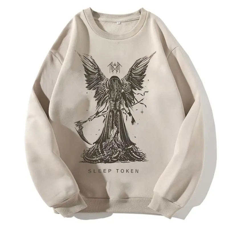 Sleep Token Reaper Angel Shirt Sweatshirt Cotton Unisex Medium Sweatshirts Hoodie | HypeCrazeTee.com