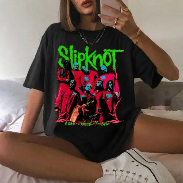 Slipknot Here Comes The Pain T-Shirt Metal band Gift For Fan, Hoodie, Sweatshirt | HypeCrazeTee.com