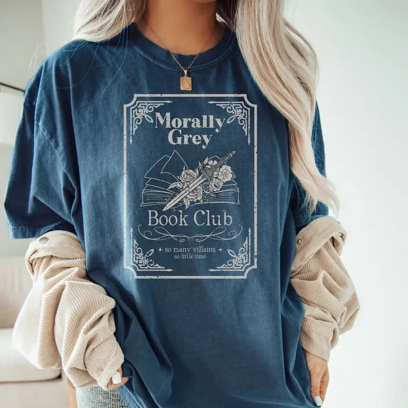 Slow Burn Book Club Shirt | Bookish Shirt Romance Book Girlie Morally Grey Book Lover Romance Reader Book Club T-Shirt...